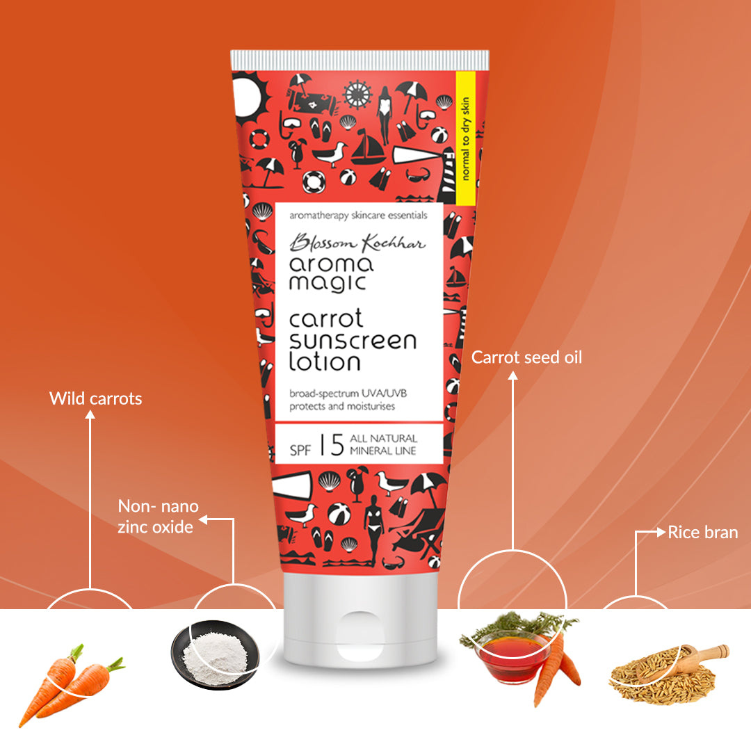 carrot sunscreen lotion for dry skin