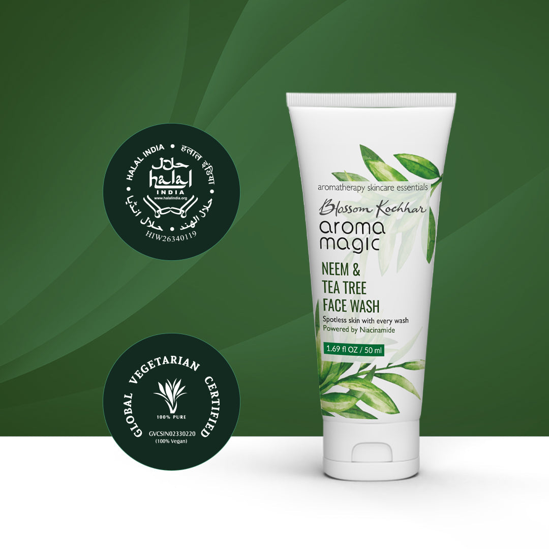 Neem and Tea Tree Niacinamide Face Wash For Oily & Acne Prone Skin Aroma Magic