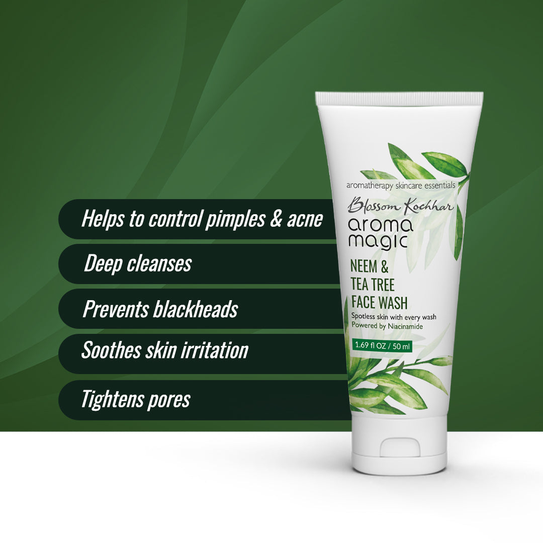 Neem and Tea Tree Niacinamide Face Wash For Oily & Acne Prone Skin Aroma Magic