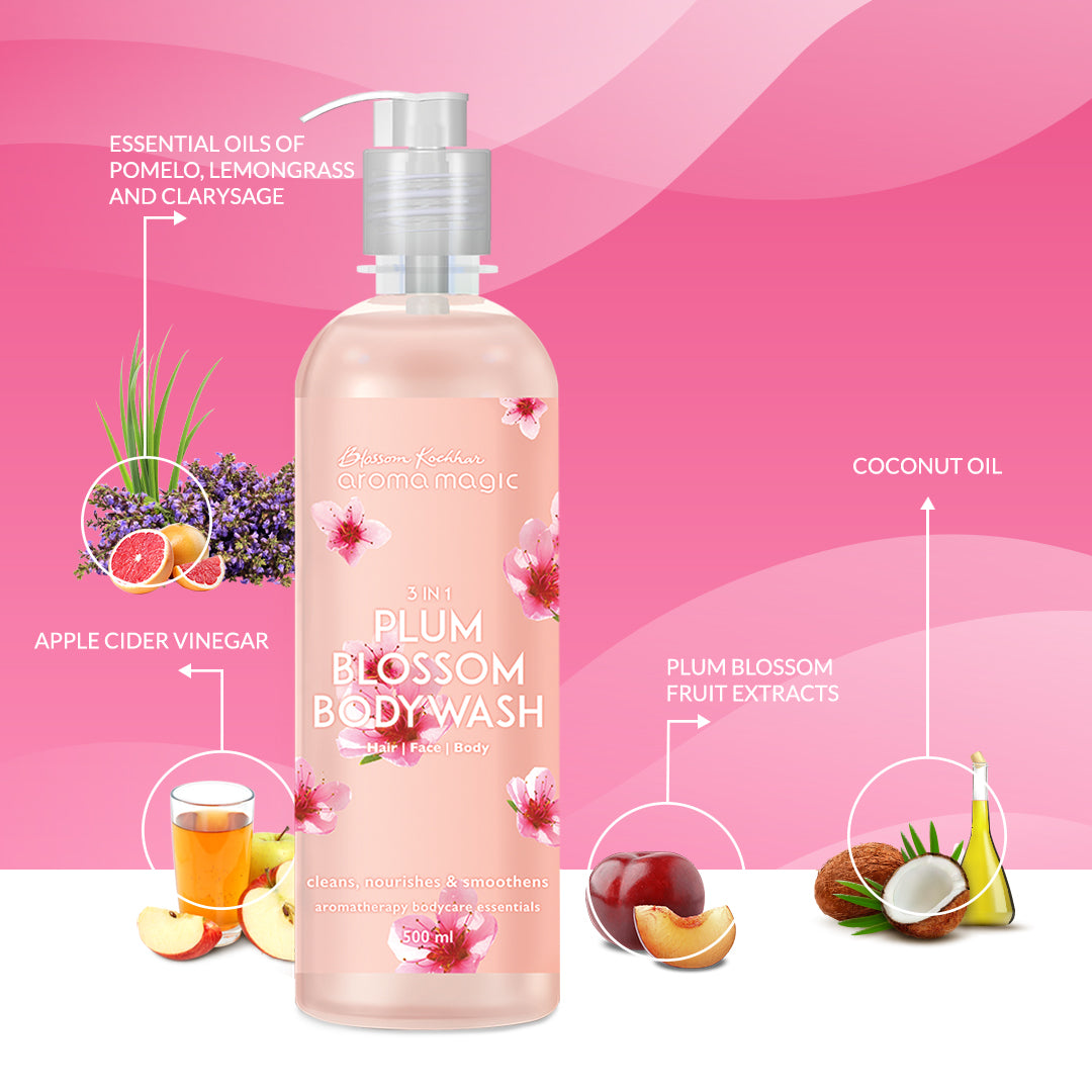 3 in 1 Plum Blossom Body Wash Natural Shower Gels Online