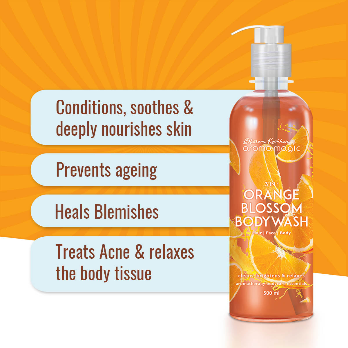 3in1 Orange Blossom Body Wash Natural Shower Gels Online