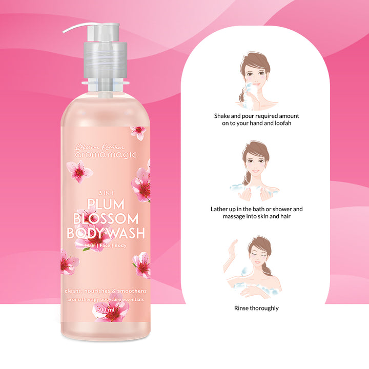 3 in 1 Plum Blossom Body Wash - Aroma Magic