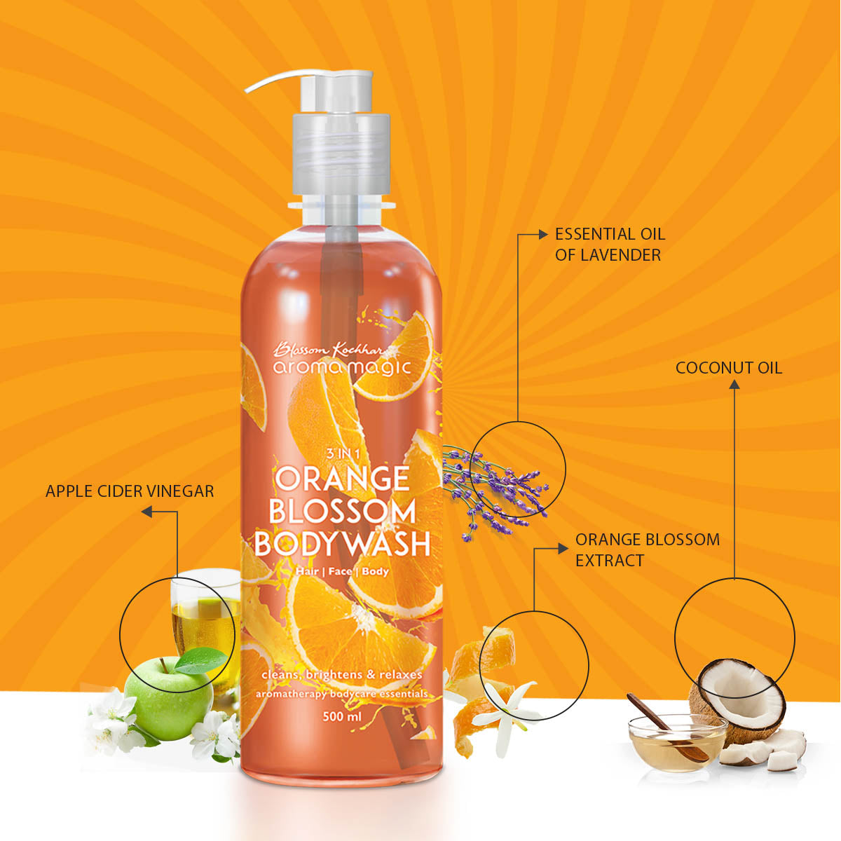 3-in-1 Orange Blossom Body Wash Online | Natural Shower Gels Online